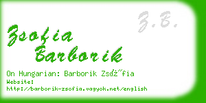 zsofia barborik business card